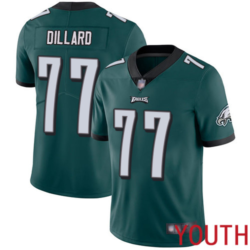 Youth Philadelphia Eagles 77 Andre Dillard Midnight Green Team Color Vapor Untouchable NFL Jersey Limited Player